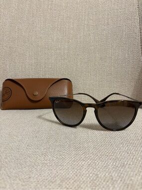 Ray-Ban Tortoiseshell Cat-Eye Sunglasses with Brown Case